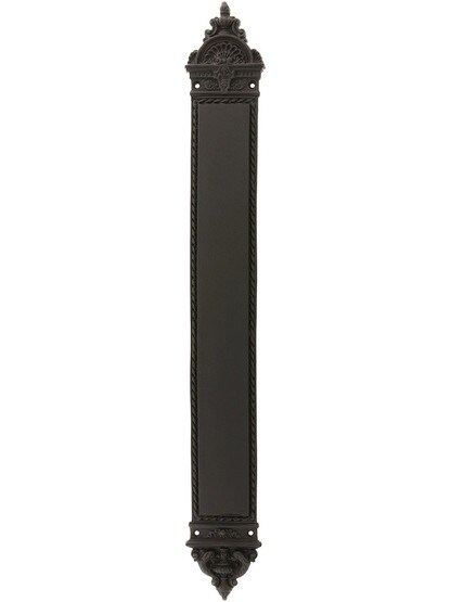 23 inch Blois Pattern Push Plate In Oil Rubbed Bronze.